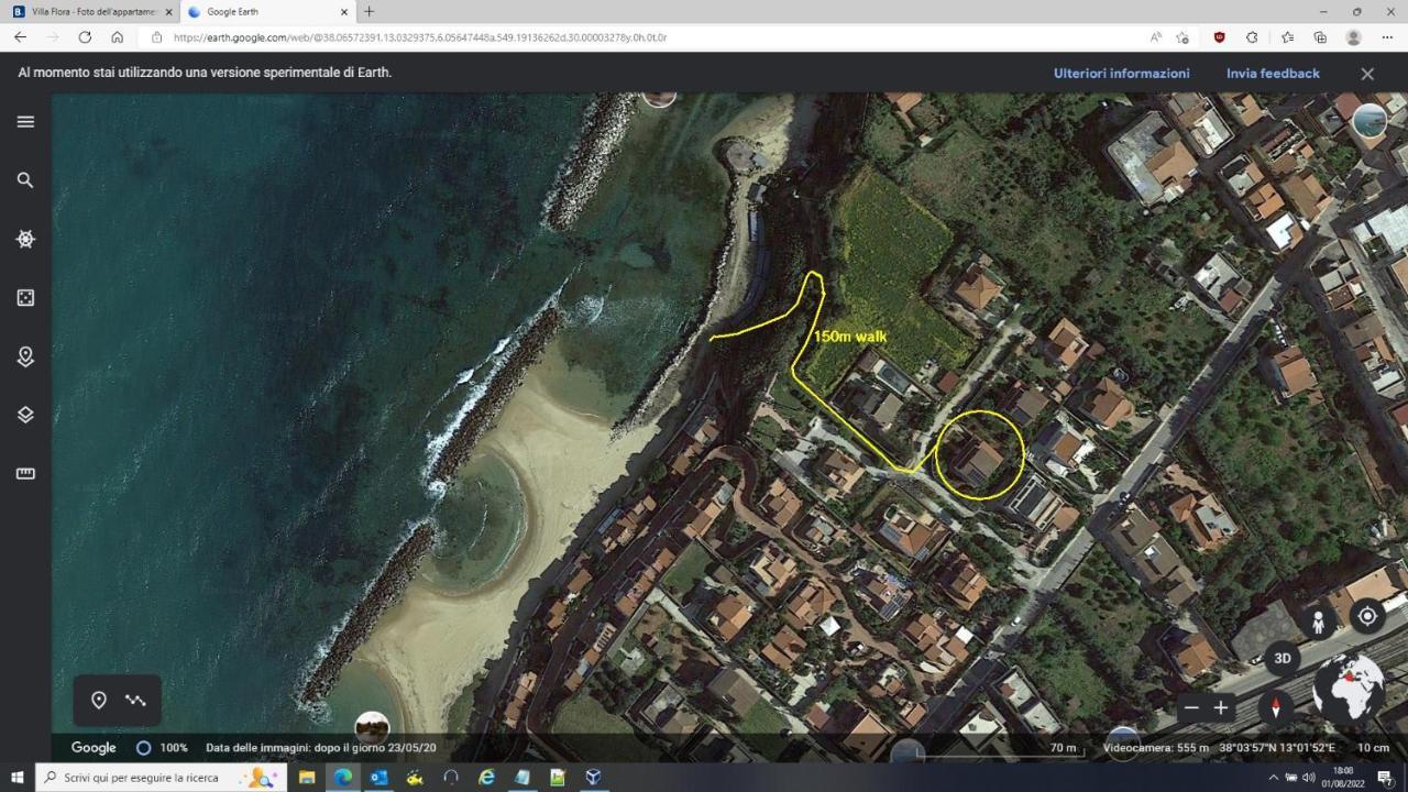 Villa Flora - With Sea View, 2 Minutes Walk To Beach Trappeto  Zewnętrze zdjęcie